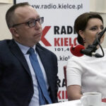 Świąteczne Studio Polityczne Radia Kielce. Na zdjęciu: Artur Gierada, poseł Platformy Obywatelskiej i Marzena Okła-Drewnowicz, poseł Platformy Obywatelskiej / Robert Felczak / Radio Kielce