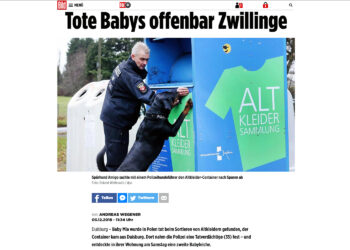 Niemieckie media obszernie informują o 35-letniej kobiecie, w której mieszkaniu znaleziono martwego noworodka. Badania DNA wykażą, czy kobieta jest matką martwego noworodka znalezionego w sortowni odzieży w Kielcach / bild.de