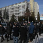 Kielce. Ewakuacja Urzędu Marszałkowskiego Województwa Świętokrzyskiego / Marzena Mąkosa / Radio Kielce