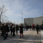 Kielce. Ewakuacja Urzędu Marszałkowskiego Województwa Świętokrzyskiego / Marzena Mąkosa / Radio Kielce