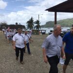 Kielczanie z biskupem Janem Piotrowskim w stolicy Panamy / Ksiądz Łukasz Zygmunt, ksiądz Michał Haśnik, Aleksandra Kujszczyk