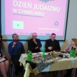 Dzień Judaizmu. Od lewej: tlumacz, rabin Samuel Rosenberg, ks. Jan Oleszko, ks. Wojciech Rudkowski, red. Aleksandra Żaczek / Marlena Płaska / Radio Kielce