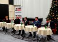 Studio Polityczne. Na zdjęciu (od lewej): Maria Zuba - PiS, Lucjan Pietrzczyk - PO, Marcin Bugajski - Kukiz'15, Michał Skotnicki - PSL i Piotr Kopacz - Nowoczesna / Karol Żak / Radio Kielce