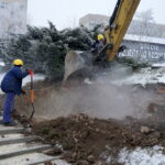 Ulica bpa Jaworskiego. Awaria sieci ciepłowniczej / Kamil Król / Radio Kielce