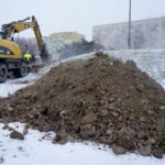 Ulica bpa Jaworskiego. Awaria sieci ciepłowniczej / Kamil Król / Radio Kielce