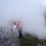 Ulica bpa Jaworskiego. Awaria sieci ciepłowniczej / Kamil Król / Radio Kielce