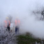 Ulica bpa Jaworskiego. Awaria sieci ciepłowniczej / Kamil Król / Radio Kielce