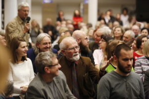 07.01.2019 Kielce. Wiesław Myśliwski spotkał się z czytelnikami w Wojewódzkiej Bibliotece Publicznej w ramach promocji swojej nowej książki "Ucho Igielne" / Jarosław Kubalski / Radio Kielce