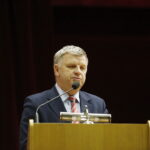 08.01.2019 Kielce. Seminarium duchowne. Spotkanie opłatkowe samorządowców z biskupem Janem Piotrowskim. Senator Jarosław Rusiecki / Jarosław Kubalski / Radio Kielce