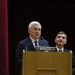 08.01.2019 Kielce. Seminarium duchowne. Spotkanie opłatkowe samorządowców z biskupem Janem Piotrowskim. Marszałek Andrzej Bętkowski i przewodniczący sejmiku Andrzej Pruś / Jarosław Kubalski / Radio Kielce