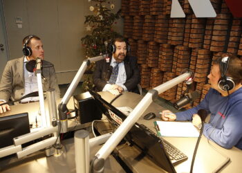 07.01.2019 Radio Kielce. Punkty Widzenia. Michał Góźdź - dyrektor marketingu spółki zarządzającej galerią handlową "Echo", Mariusz Burchart. zastępca Świętokrzyskiego Wojewódzkiego Inspektora Inspekcji Handlowe i Robert Szumielewicz / Jarosław Kubalski / Radio Kielce