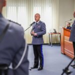 Kielce. Powołanie insp. Pawła Dzierżaka na stanowisko Komendanta Wojewódzkiego Policji w Kielcach. Na zdjęciu: Komendant Główny Policji gen. insp. Jarosław Szymczyk / KWP w Kielcach