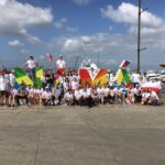 Kielczanie z biskupem Janem Piotrowskim w stolicy Panamy / Ksiądz Łukasz Zygmunt, ksiądz Michał Haśnik, Aleksandra Kujszczyk