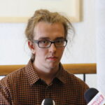 Konferencja prasowa dotycząca pierwszej premiery w nowym sezonie. Na zdjęciu: Jakub Wydra / Marzena Mąkosa / Radio Kielce