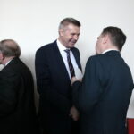 Regionalne spotkanie opłatkowe Zarządu Regionu Świętokrzyskiego NSZZ "Solidarność". Na zdjęciu Bogdan Wenta - prezydent Kielc  / Marzena Mąkosa / Radio Kielce