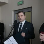 Regionalne spotkanie opłatkowe Zarządu Regionu Świętokrzyskiego NSZZ "Solidarność". Po prawej: Piotr Duda - przewodniczący centrali związku "Solidarność" / Marzena Mąkosa / Radio Kielce