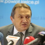 Spotkanie noworoczne w Starostwie Powiatowym. Na zdjęciu Mirosław Gębski - starosta kielecki / Marzena Mąkosa / Radio Kielce