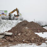 Awaria sieci ciepłowniczej na osiedlach Słoneczne Wzgórze i Świętokrzyskie. Ulica bpa Jaworskiego / Marzena Mąkosa / Radio Kielce