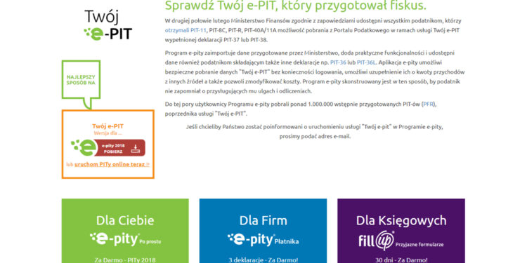Usługa „Twój e-PIT” na stronie podatki.gov.pl / podatki.gov.pl