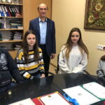 Medaliści z Połańca. Od lewej Michał Baszak, Julia Łukaszek, Jerzy Nowak, Natalia Chmielowiec, Weronika Kalita / Grażyna Szlęzak-Wójcik / Radio Kielce