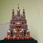 Szaniec. Pokonkursowa wystawa Szopek Krakowskich w Wiejskim Domu Kultury / Marta Gajda / Radio Kielce