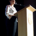 Jędrzejów. Gala z okazji 748. rocznicy nadania praw miejskich Jędrzejowowi. Na zdjęciu: Marzena Okła-Drewnowicz, poseł PO / Ewa Pociejowska-Gawęda / Radio Kielce