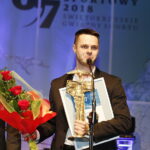 01.02.2019 Kielce. 67. Plebiscyt Świętokrzyskie Gwiazdy Sportu 2018. Gala finałowa. 3 trener regionu Mateusz Grabda z siatkarskiej Buskowianka Kielce / Jarosław Kubalski / Radio Kielce