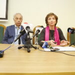 06.02.2019 Kielce. PŚk. Konferencja na temat konkursu „Student-Wynalazca”. Rektor PŚk Wiesław Trąmpczyński i profesor Bożena Kaczmarska / Jarosław Kubalski / Radio Kielce