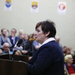 11.02.2019 Kielce. Przedstawiciele organizacji pozarządowych spotkali się z prezydentem miasta. Doradca prezydenta Danuta Papaj / Jarosław Kubalski / Radio Kielce