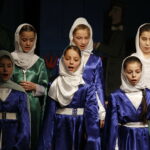 13.02.2019 Kielce. Teatr Lalki i Aktora "Kubuś". Występ dzieci z Czeczeni, uczestników projektu "Ojczyzny", realizowanego przez "Kubusia" / Jarosław Kubalski / Radio Kielce