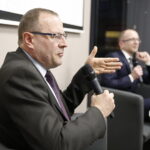 14.02.2019 Kielce. Przystanek Historia IPN. Okrągły Stół - Fakty i mity. Spotkanie z politologiem prof. Antonim Dudkiem. Prof. Antoni Dudek / Jarosław Kubalski / Radio Kielce