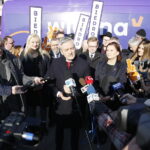 19.02.2019 Kielce. Prezes partii Wiosna podczas konferencji prasowej na Rynku / Jarosław Kubalski / Radio Kielce