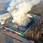 19.02.2019 Micigózd. Pożar składowiska elektrośmieci / Jarosław Kubalski / Radio Kielce