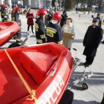 19.02.2019 Kielce. Przekazanie nowego sprzętu strażaków. Przekazania dokonali Wojewoda Agata Wojtyszek i Robert Sabat. zastępca Świętokrzyskiego Komendanta Wojewódzkiego Państwowej Straży Pożarnej / Jarosław Kubalski / Radio Kielce