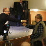 22.02.2019 Kielce. WDK. Lech Wałęsa podczas spotkania z mieszkańcami. Spotkanie poprowadził dziennikarz i politolog Bartłomiej Zapała / Jarosław Kubalski / Radio Kielce