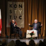 22.02.2019 Kielce. WDK. Lech Wałęsa podczas spotkania z mieszkańcami. Spotkanie poprowadził dziennikarz i politolog Bartłomiej Zapała / Jarosław Kubalski / Radio Kielce