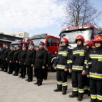 27.02.2019 Kielce. Wiceminister spraw wewnętrznych i administracji Jarosław Zieliński wizytował budowę nowej strażnicy JRG PSP Nr 1 / Jarosław Kubalski / Radio Kielce