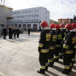 27.02.2019 Kielce. Wiceminister spraw wewnętrznych i administracji Jarosław Zieliński wizytował budowę nowej strażnicy JRG PSP Nr 1 / Jarosław Kubalski / Radio Kielce