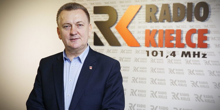 10.02.2019 Radio Kielce. Spodziewany Gość. Burmistrz Chęcin Robert Jaworski. / Jarosław Kubalski / Radio Kielce