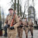 Uroczysty pogrzeb Jana Wosińskiego oraz Piotra Pecela - partyzantów AK oraz NSZ zamordowanych przez komunistów w Zgórsku koło Kielc / Marzena Mąkosa / Radio Kielce