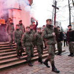 Uroczysty pogrzeb Jana Wosińskiego oraz Piotra Pecela - partyzantów AK oraz NSZ zamordowanych przez komunistów w Zgórsku koło Kielc / Marzena Mąkosa / Radio Kielce