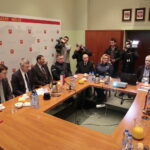 Spotkanie władz miasta i polskich funkcjonariuszy z oficjalną delegacją policji z partnerskiego miasta Gotha w Niemczech / Marzena Mąkosa / Radio Kielce