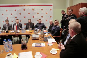 Spotkanie władz miasta i polskich funkcjonariuszy z oficjalną delegacją policji z partnerskiego miasta Gotha w Niemczech / Marzena Mąkosa / Radio Kielce