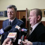 Spotkanie władz miasta i polskich funkcjonariuszy z oficjalną delegacją policji z partnerskiego miasta Gotha w Niemczech. Po lewej generał brygady Günter Lierhammer, Komendant Policji w Gotha / Marzena Mąkosa / Radio Kielce