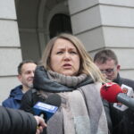 Konferencja przed Urzędem Miasta Kielce / Marzena Mąkosa / Radio Kielce