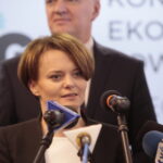Briefing prasowy wicepremiera Jarosława Gowina oraz minister przedsiębiorczości i technologii Jadwigi Emilewicz. Na zdjęciu: Jadwiga Emilewicz - minister przedsiębiorczości i technologii / Marzena Mąkosa / Radio Kielce