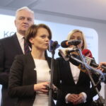 Briefing prasowy wicepremiera Jarosława Gowina oraz minister przedsiębiorczości i technologii Jadwigi Emilewicz. Na zdjęciu: Jadwiga Emilewicz - minister przedsiębiorczości i technologii / Marzena Mąkosa / Radio Kielce