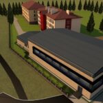 Chmielnik. Wizualizacja hali sportowej, która powstanie przy Szkole Podstawowej im. Stefana Żeromskiego