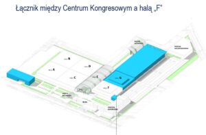 Plany rozbudowy Targów Kielce. Łącznik między Centrum Kongresowym a halą "F" / Targi Kielce