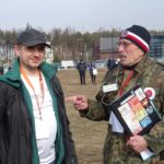 Starachowice. Bieg Tropem Wilczym. Ireneusz Gwóźdź - prezes Stowarzyszenia Zabiegane i prowadzący imprezę Jacek Tarnowski / Anna Głąb / Radio Kielce